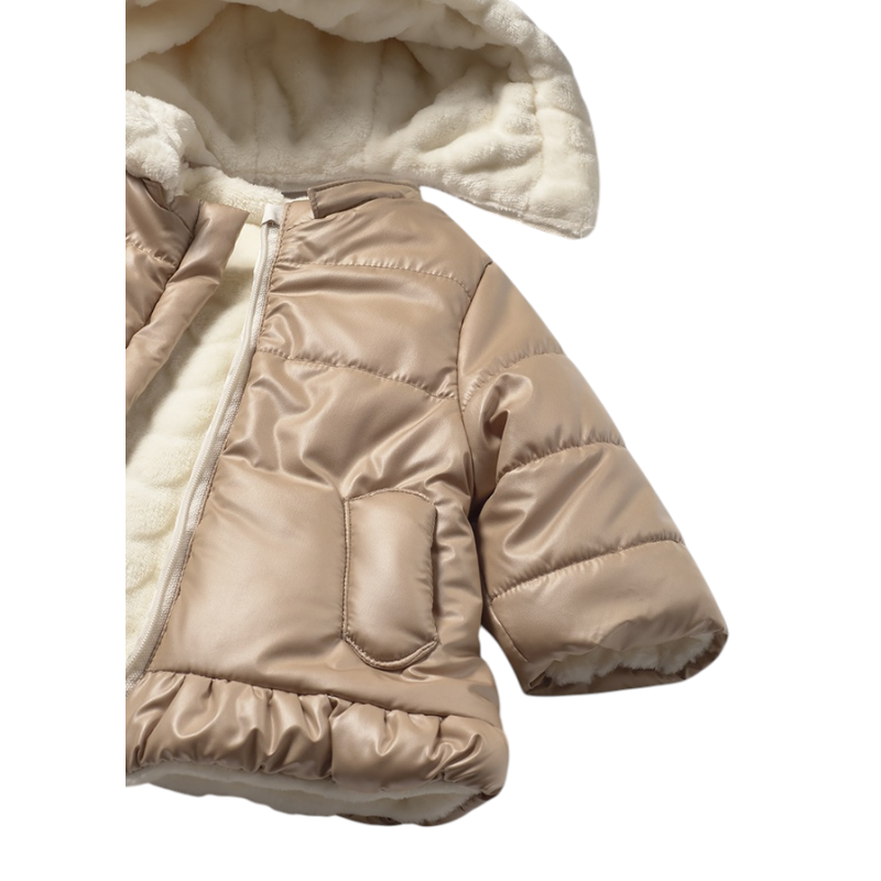 Chaquetón reversible recién nacida MAYORAL Cacahuete