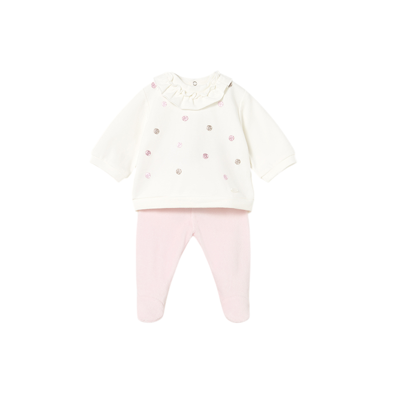 Conjunto polaina y sudadera recién nacida MAYORAL Rosa