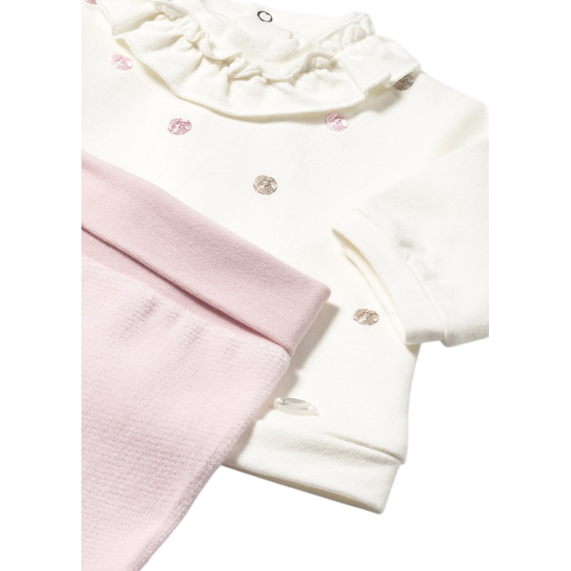 Conjunto polaina y sudadera recién nacida MAYORAL Rosa