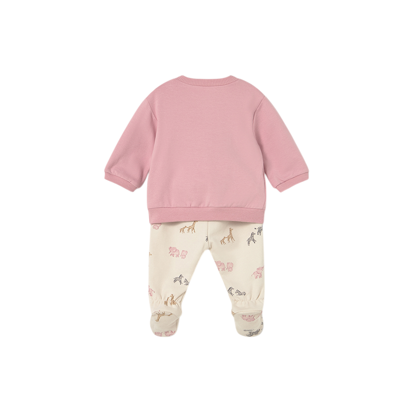 Conjunto polaina y sudadera recién nacida MAYORAL Orquídea