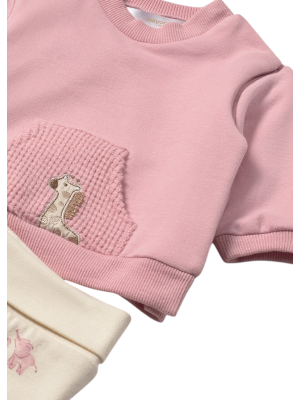 Conjunto polaina y sudadera recién nacida MAYORAL Orquídea 2
