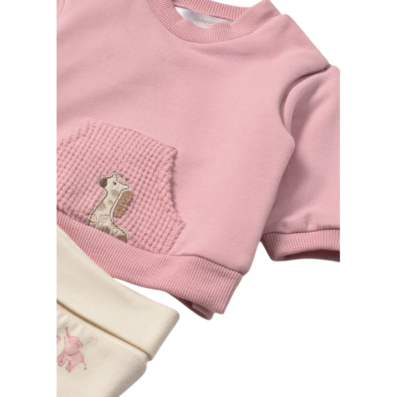 Conjunto polaina y sudadera recién nacida MAYORAL Orquídea