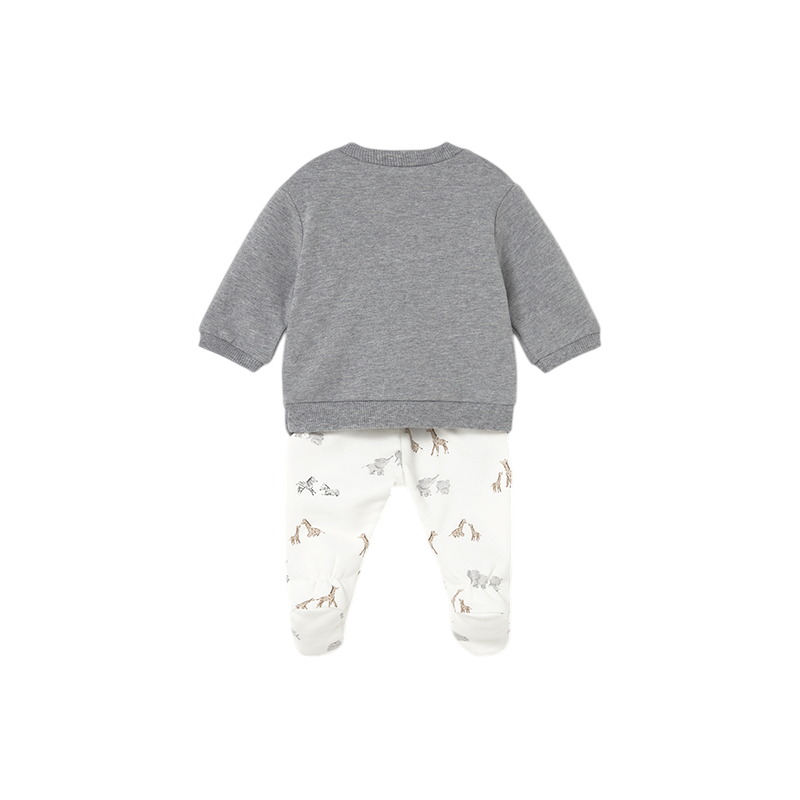 Conjunto polaina y sudadera recién nacido MAYORAL Granito