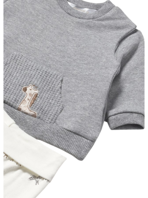 Conjunto polaina y sudadera recién nacido MAYORAL Granito 2