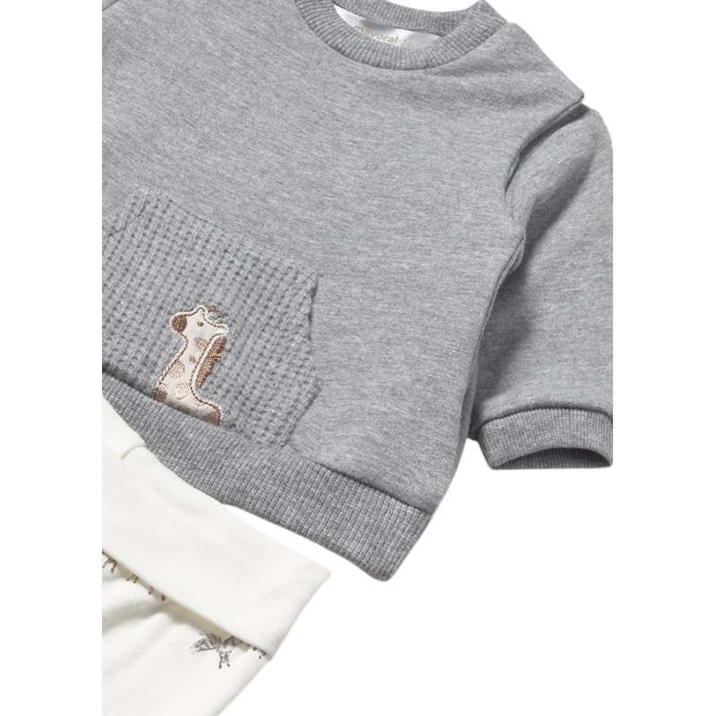 Conjunto polaina y sudadera recién nacido MAYORAL Granito