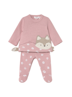 Conjunto polaina y jersey animalito recién nacida MAYORAL Orquídea