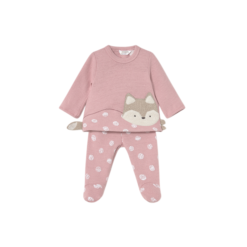 Conjunto polaina y jersey animalito recién nacida MAYORAL Orquídea