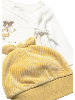 Conjunto 3 piezas polaina recién nacida MAYORAL Miel 2