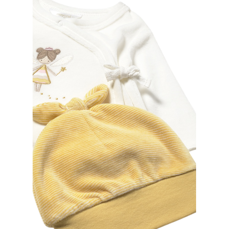 Conjunto 3 piezas polaina recién nacida MAYORAL Miel