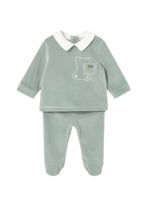 Conjunto polaina tundosado recién nacido MAYORAL Hielo