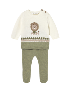 Conjunto polaina y jersey tricot recién nacido MAYORAL