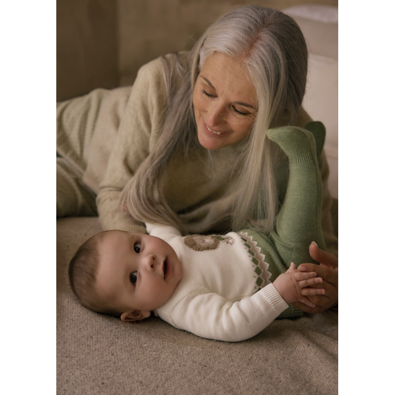 Conjunto polaina y jersey tricot recién nacido MAYORAL