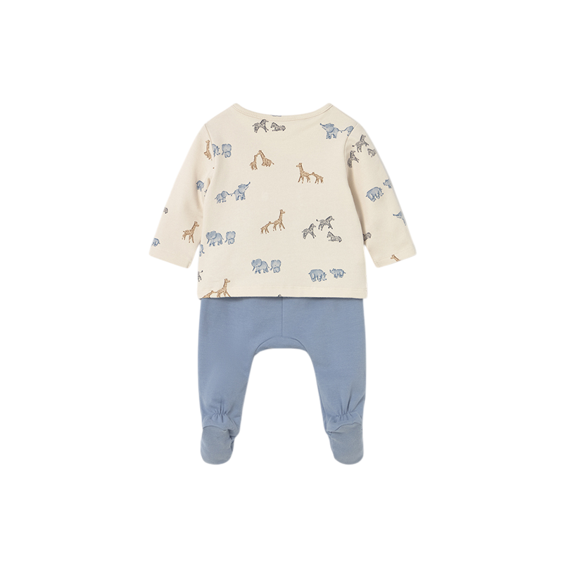 Conjunto polaina estampada recién nacido MAYORAL Blue