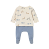 Conjunto polaina estampada recién nacido MAYORAL Blue