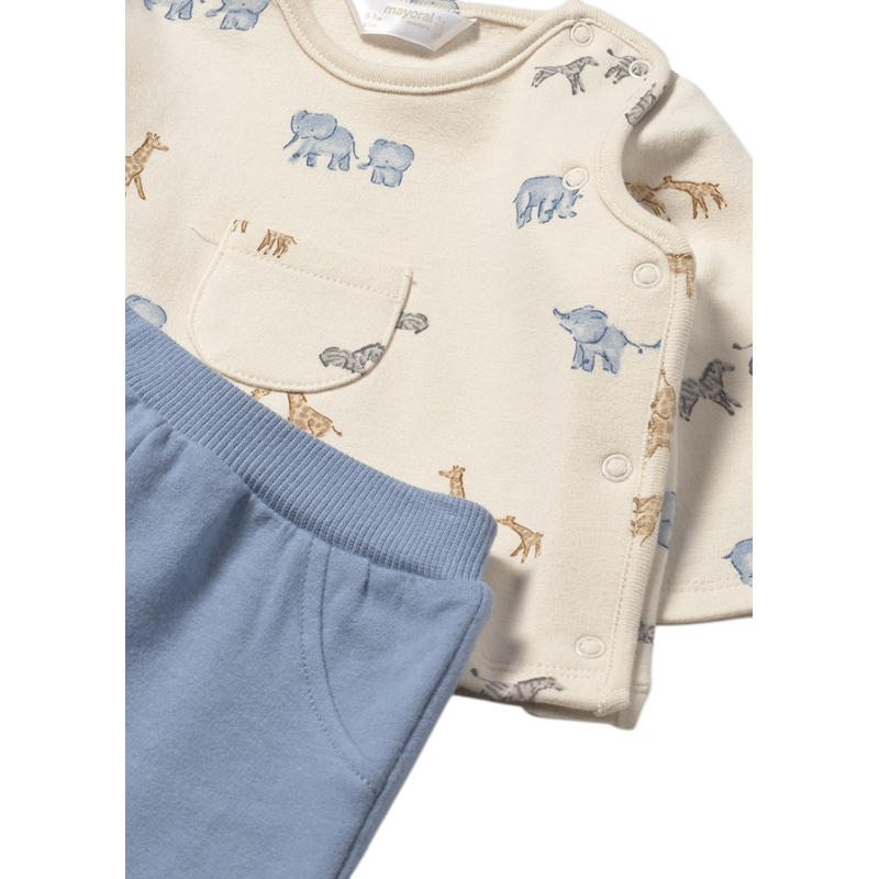 Conjunto polaina estampada recién nacido MAYORAL Blue