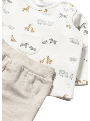 Conjunto polaina estampada recién nacido MAYORAL Milk 2