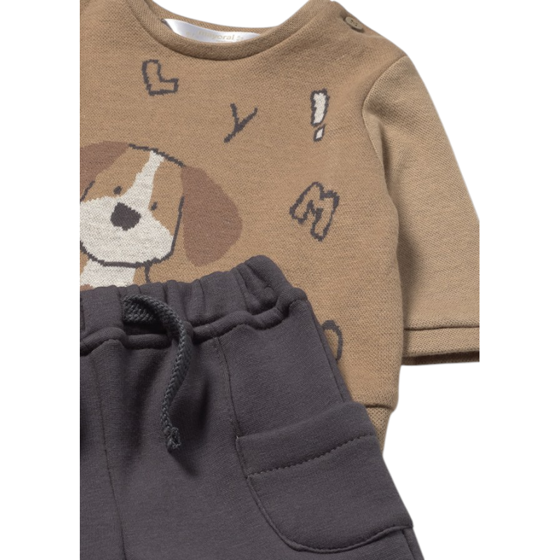 Conjunto pantalón y sudadera perrito bebé MAYORAL Cacahuete