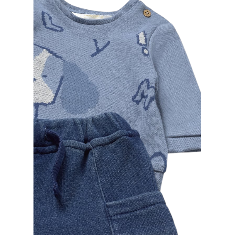 Conjunto pantalón y sudadera perrito bebé MAYORAL Blue bell