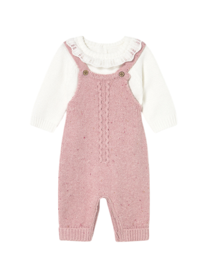 Conjunto peto y jersey recién nacida MAYORAL Orquídea