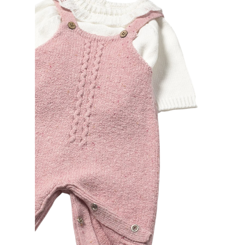 Conjunto peto y jersey recién nacida MAYORAL Orquídea