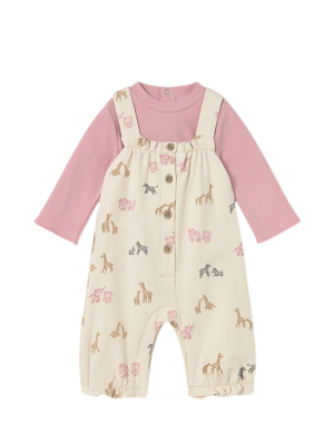 Conjunto peto y camiseta recién nacida MAYORAL