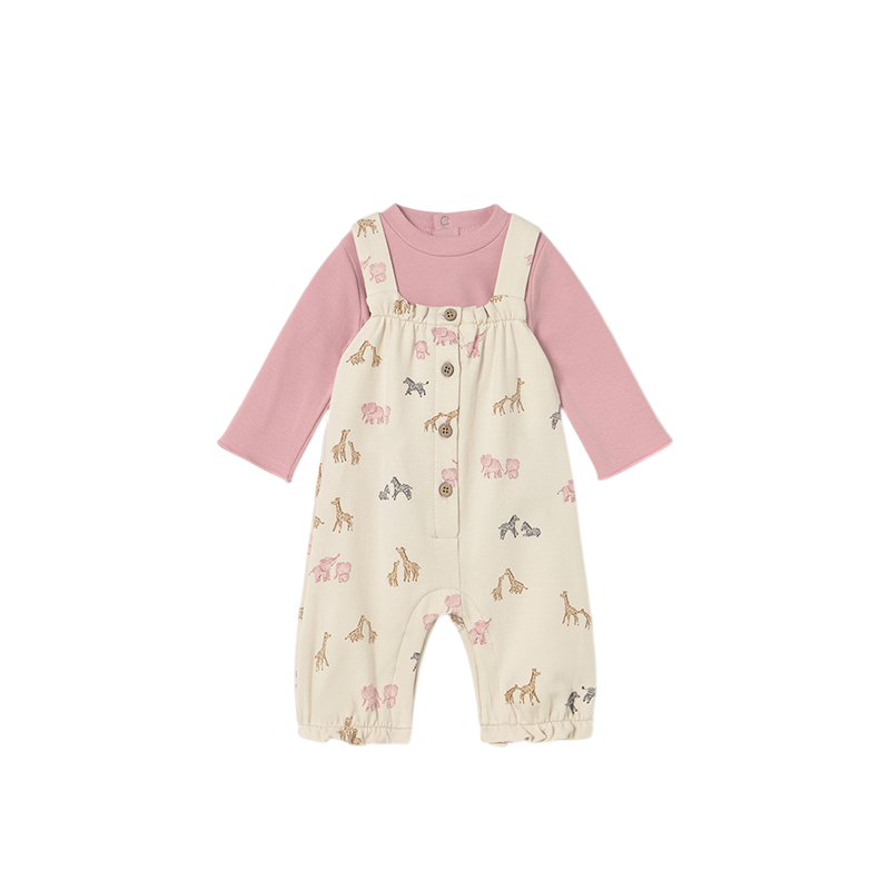 Conjunto peto y camiseta recién nacida MAYORAL