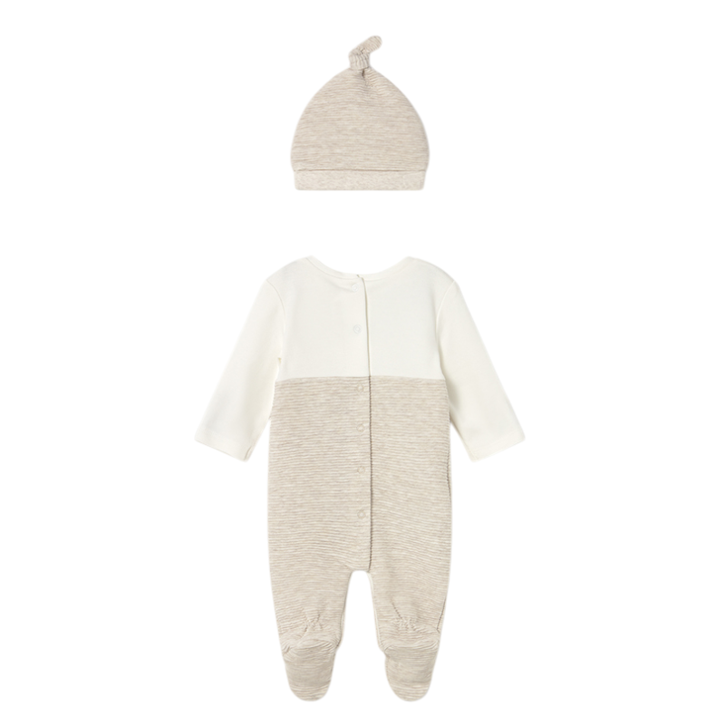Pelele peto con gorro recién nacido MAYORAL Milk