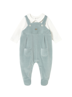 Pelele peto pana recién nacido MAYORAL Hielo