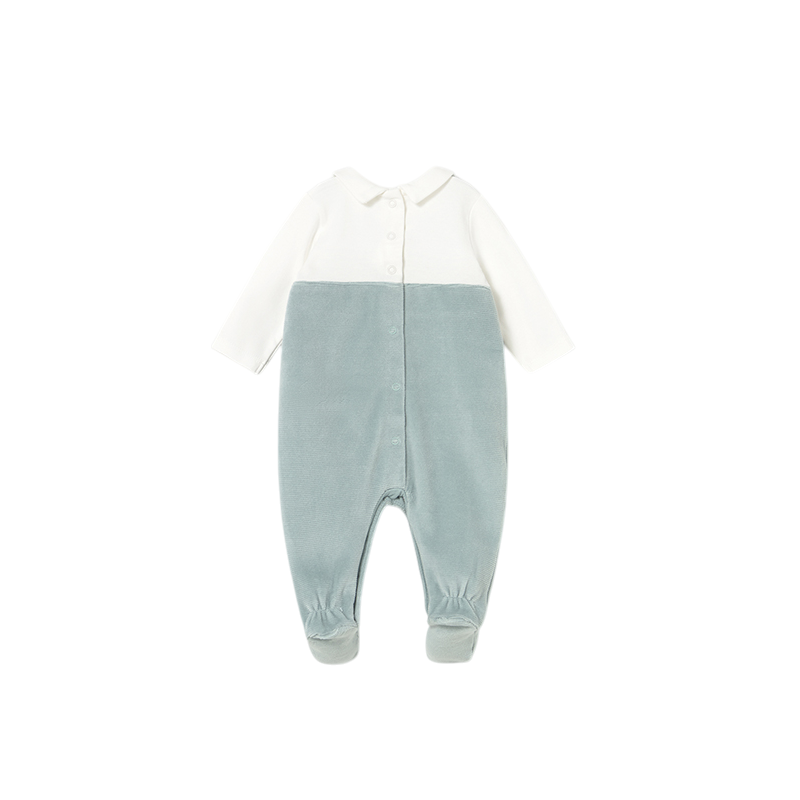 Pelele peto pana recién nacido MAYORAL Hielo