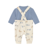 Conjunto peto estampado y camiseta Bebé MAYORAL Blue