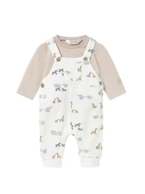 Conjunto peto estampado y camiseta Bebé MAYORAL Soja