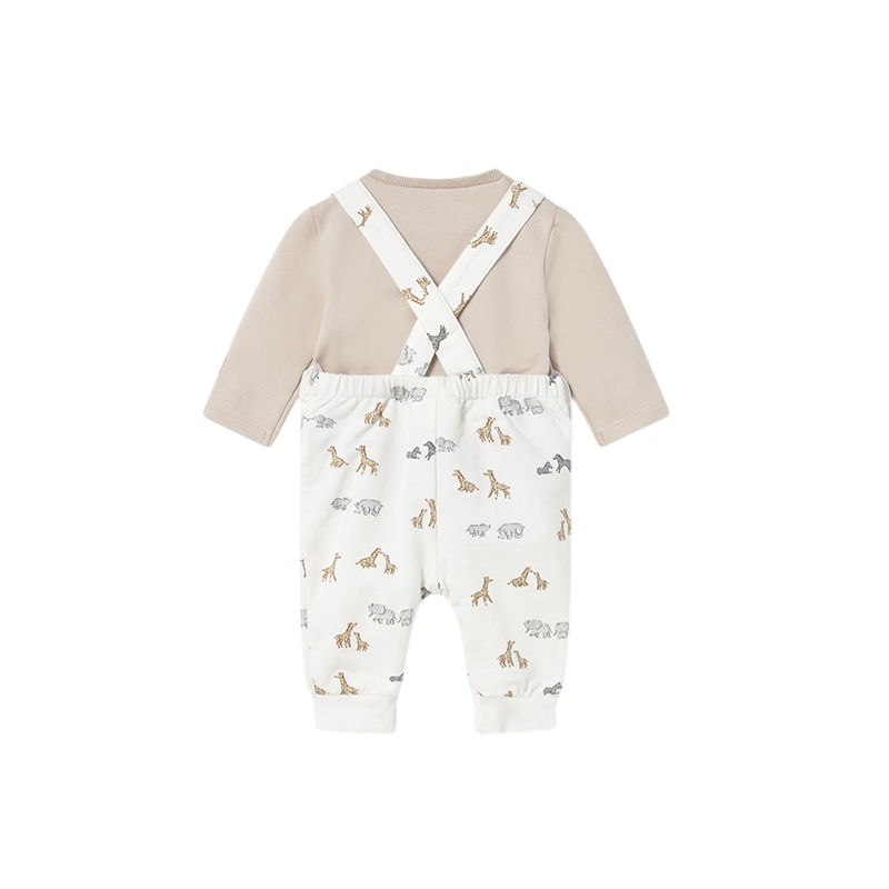 Conjunto peto estampado y camiseta Bebé MAYORAL Soja