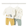 Conjunto 4 piezas dinosaurio recién nacido MAYORAL Miel