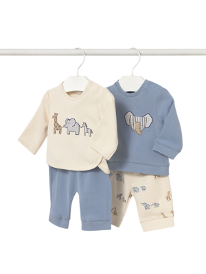 Conjunto 4 piezas animalitos recién nacido MAYORAL