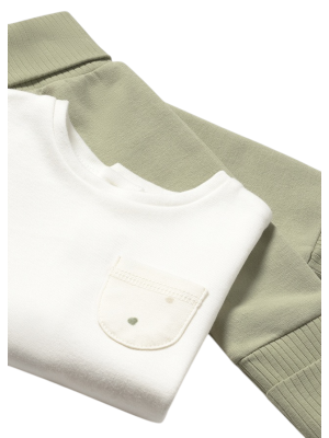 Chándal con camiseta recién nacido MAYORAL Salvia 2