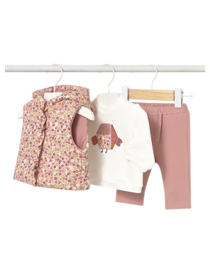 Chándal con chaleco estampado recién nacida MAYORAL Mellow
