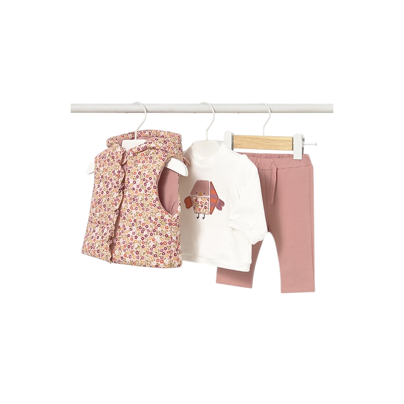 Chándal con chaleco estampado recién nacida MAYORAL Mellow