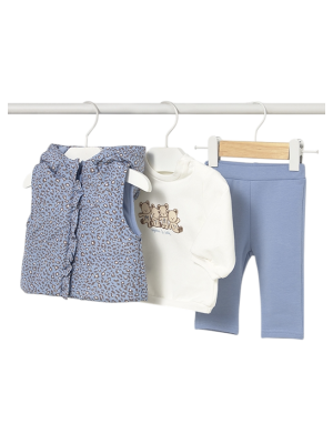 Chándal con chaleco estampado recién nacida MAYORAL Dream Blue