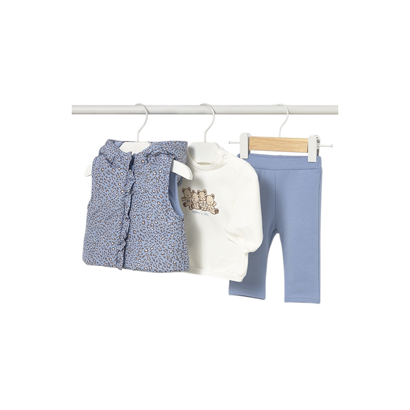 Chándal con chaleco estampado recién nacida MAYORAL Dream Blue