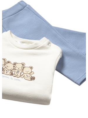 Chándal con chaleco estampado recién nacida MAYORAL Dream Blue 2