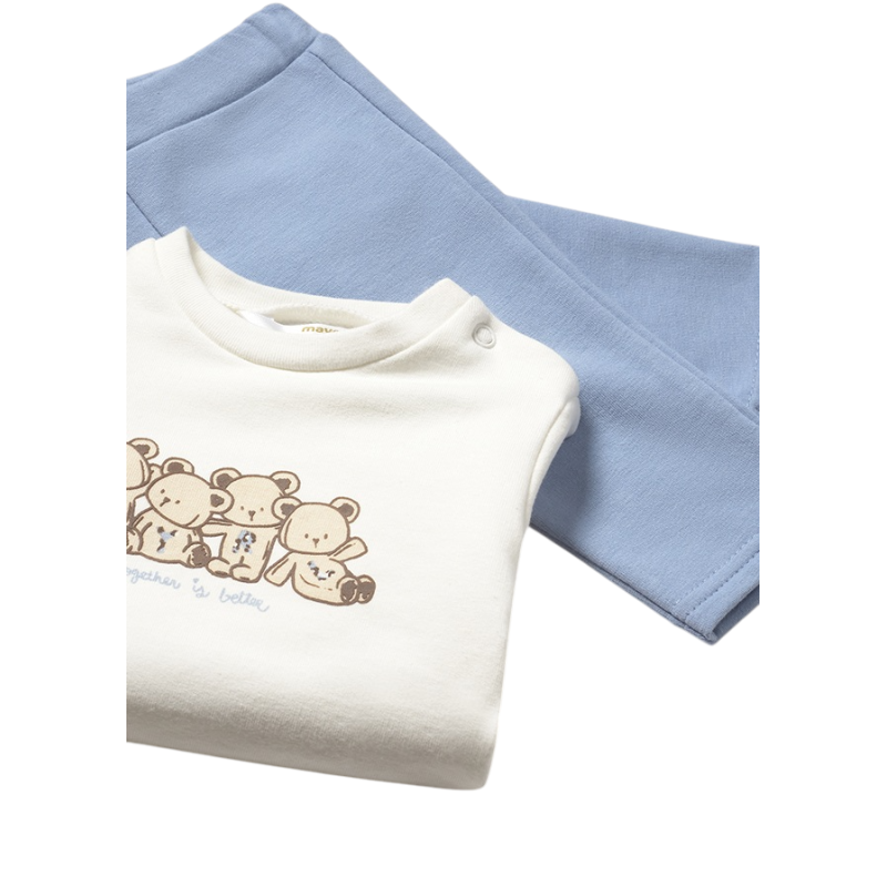 Chándal con chaleco estampado recién nacida MAYORAL Dream Blue