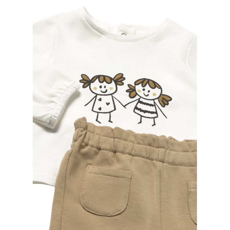 Chándal con camiseta recién nacida MAYORAL Cacahuete