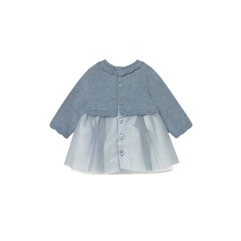 Vestido tricot y tul recién nacida MAYORAL Luna