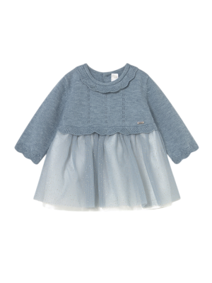 Vestido tricot y tul recién nacida MAYORAL Luna