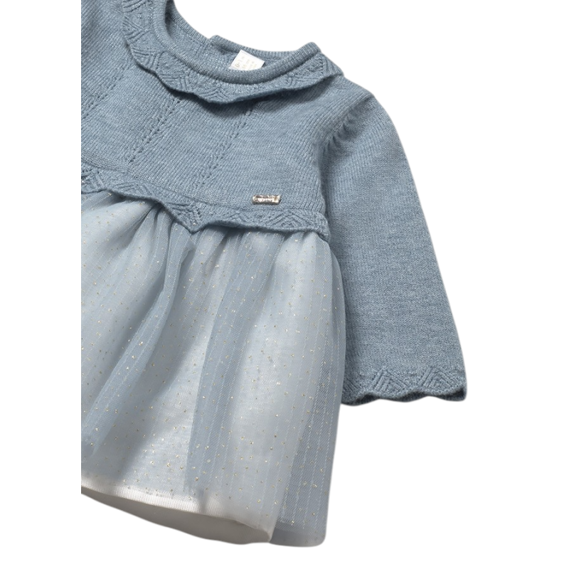 Vestido tricot y tul recién nacida MAYORAL Luna