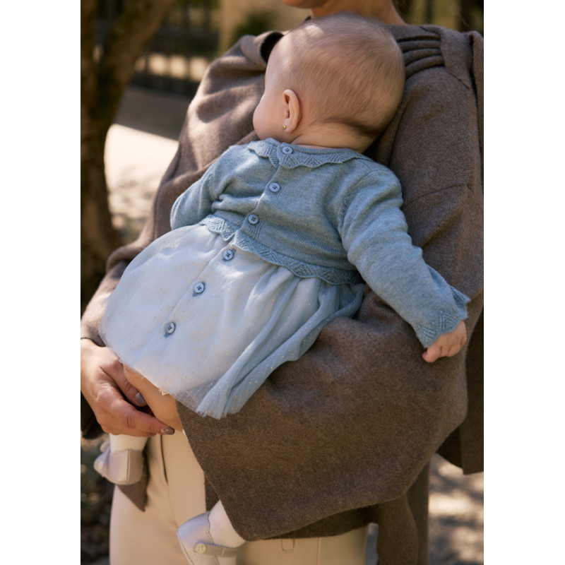 Vestido tricot y tul recién nacida MAYORAL Luna