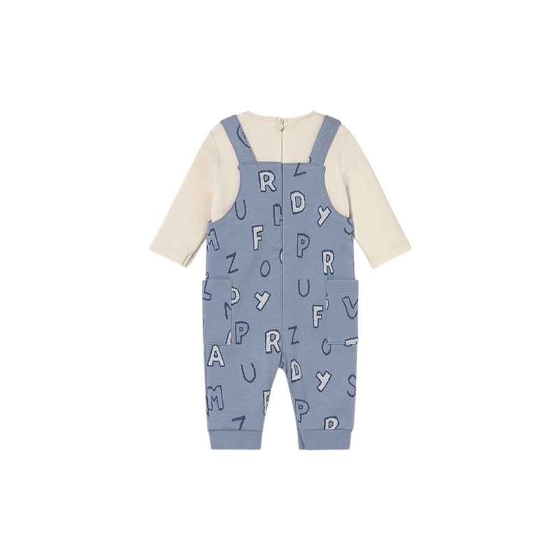 Pelele peto letras recién nacido MAYORAL Blue Bell