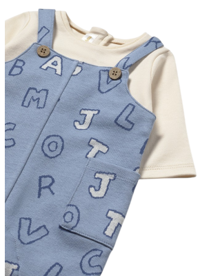 Pelele peto letras recién nacido MAYORAL Blue Bell 2