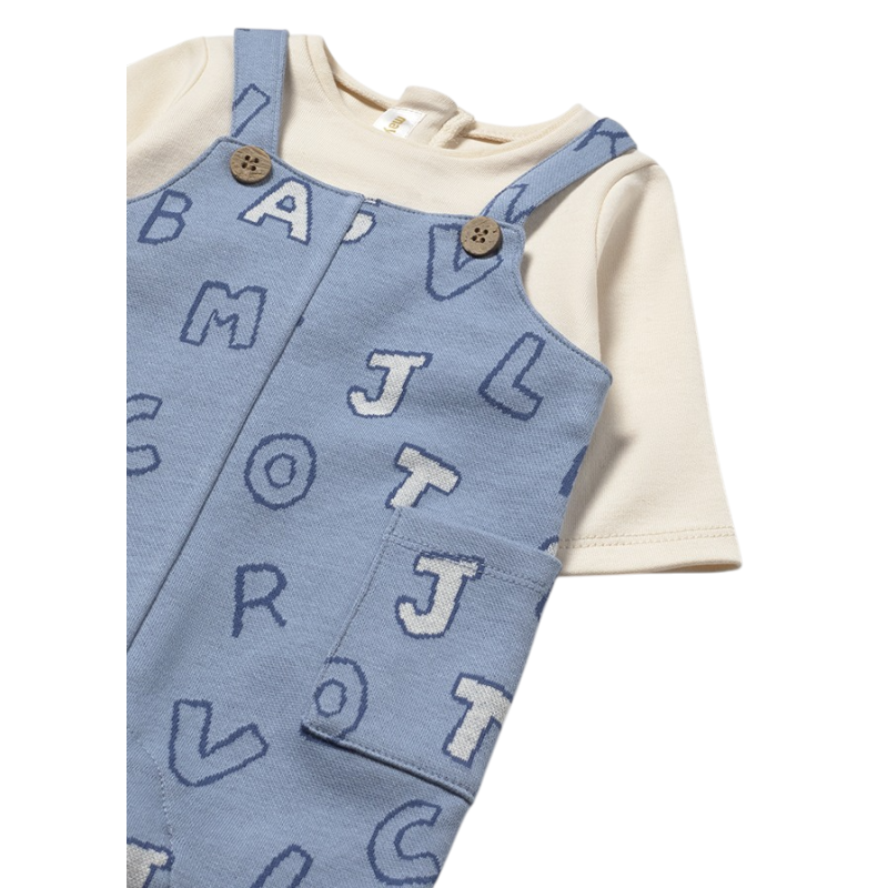 Pelele peto letras recién nacido MAYORAL Blue Bell