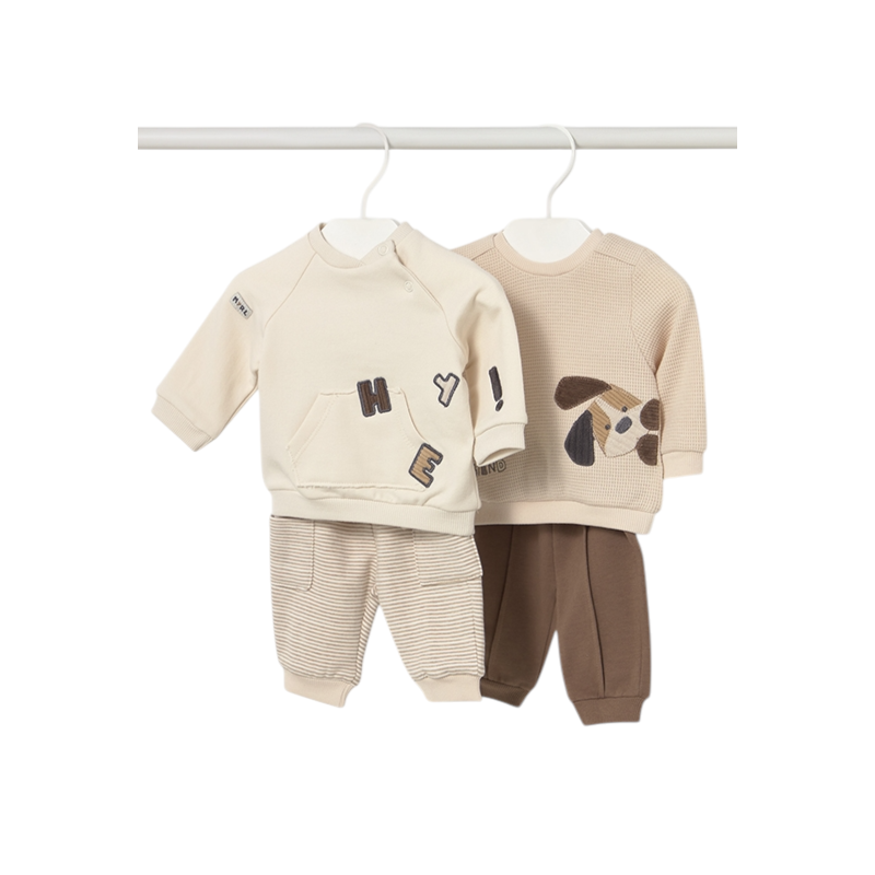 Conjunto 4 piezas recién nacido MAYORAL Cacao